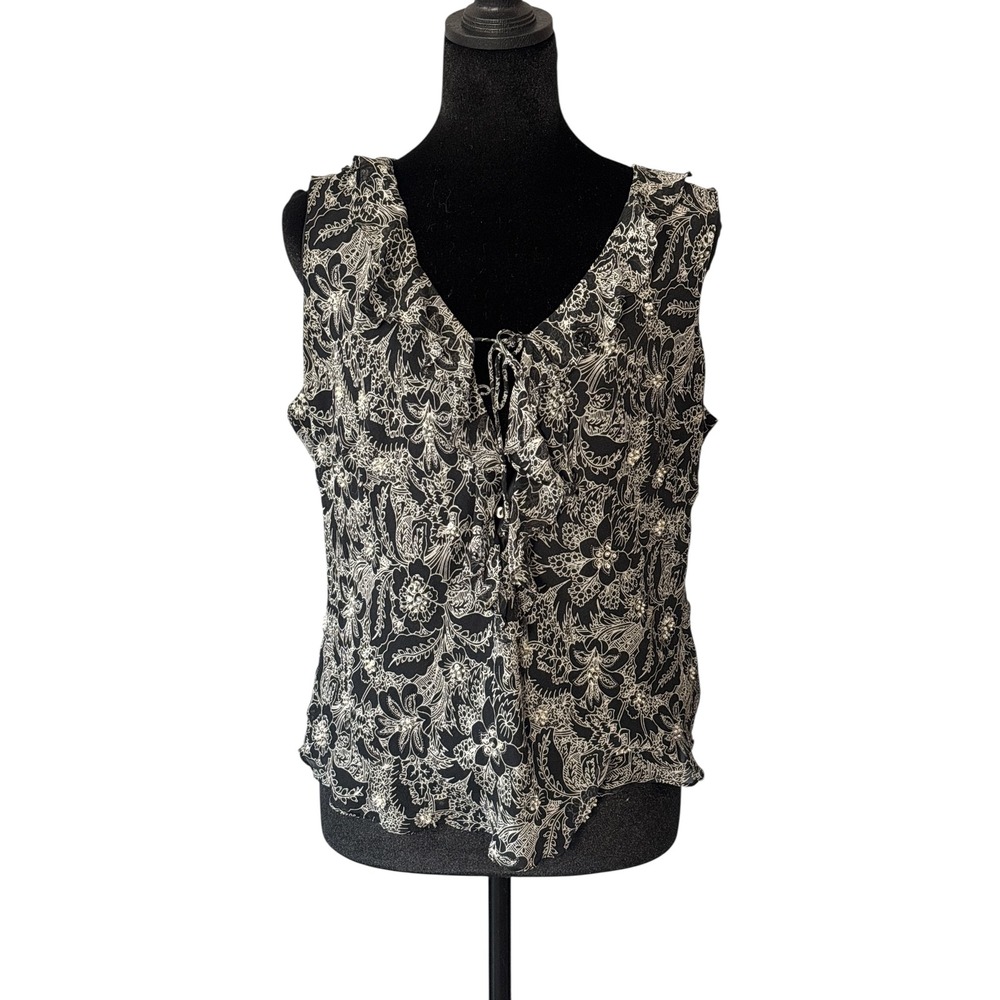Y2K‎ Vintage Silk Beaded Fairy Top